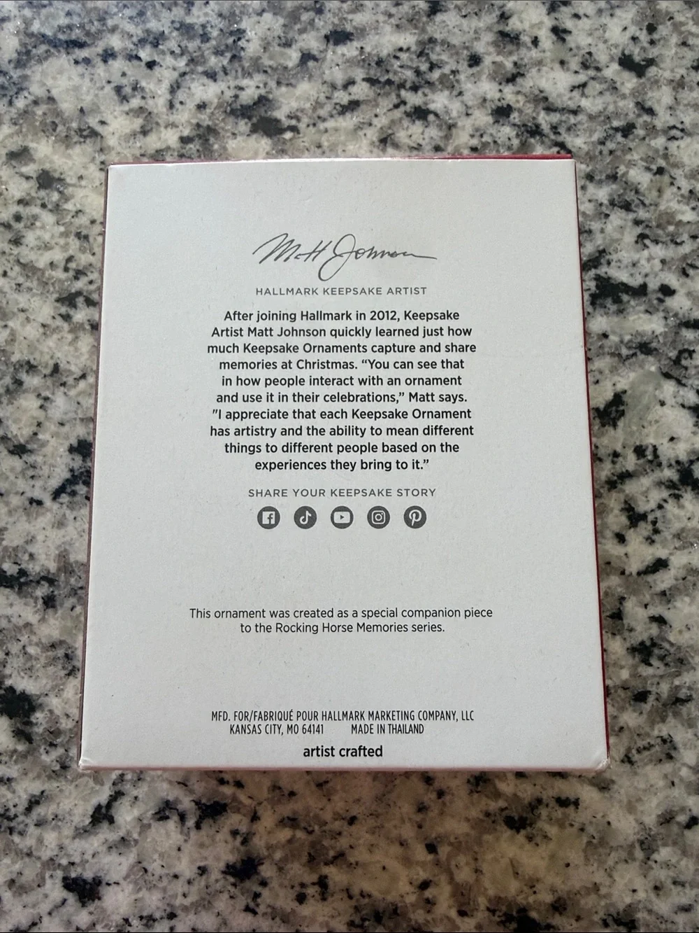 Hallmark keepsake rocking